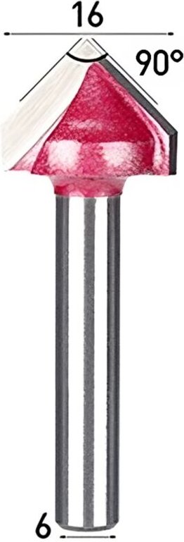 TCT 3D V-Messer 90° 6 x 16 mm Schnitzmesser