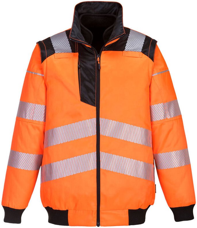 Blouson Pw3 Hochsichtbar 3-in-1 Farbe: Orange/Schwarz Größe XL - Portwest