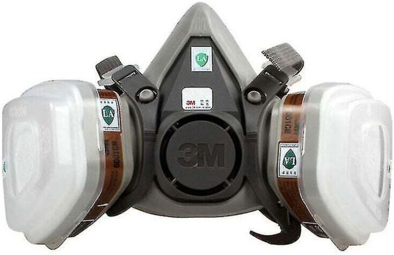 3M 6200 Wiederverwendbare Halbmaske – Schutz vor Gasen, Dämpfen und Staub – Für Lackier-, Schleif-, Säge- und Schweißarb...