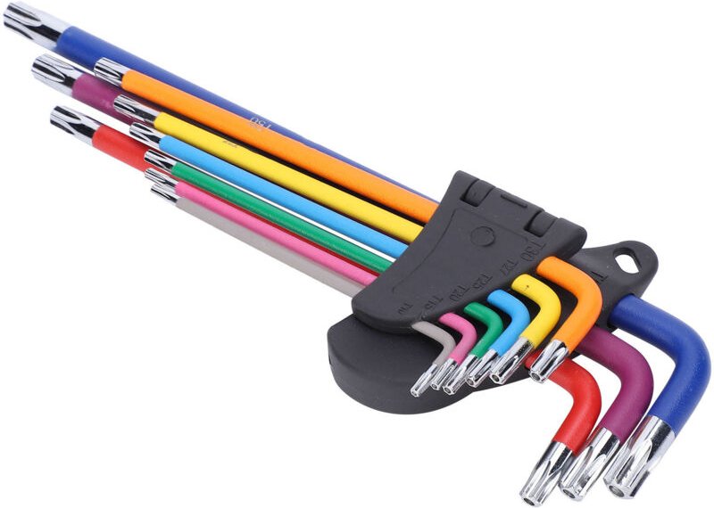 Spezifikation: Artikeltyp: Sechskantschlüssel Material: 45 Stahl Farbe: Bunt Größe: T10x1 T15x1 T20x1 T25x1 T27x1.