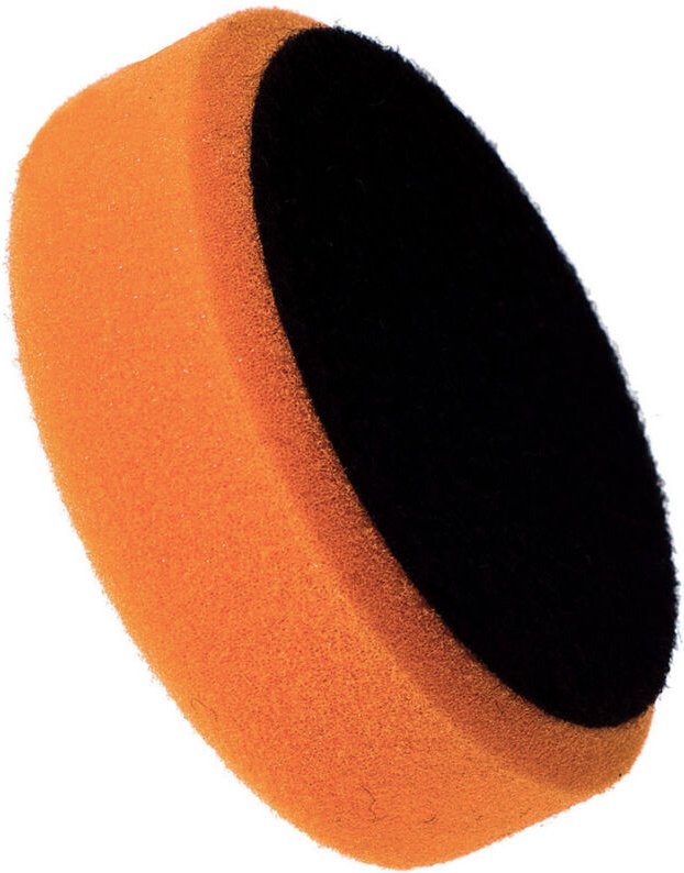 Polierpad mittel 80/70 mit Klettschwamm Polierscheibe orange ABW
