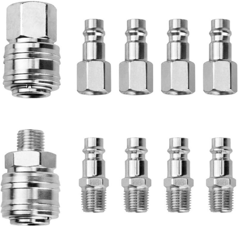 1/4-Zoll-BSP-Schnellkupplungsanschluss für Kompressoren, Druckluftschlauch, Stecker/Buchse
