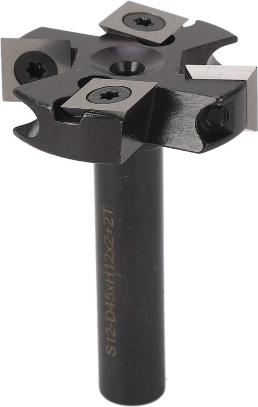 12-mm-Wendeplatten-Hobelfräser, NK 4 Te, für Oberfräse, Holzhobel, Plattenhobel für effizientes Hobeln, hohe Spitze