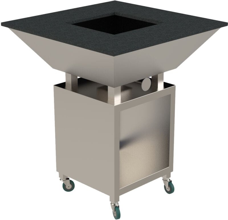 Eichenwald Edelstahl Grill mit Granitauflage 900x900mm