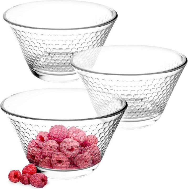 Thumbnail - Elegant glass bowl set for salad snacks dessert - dishwasher safe