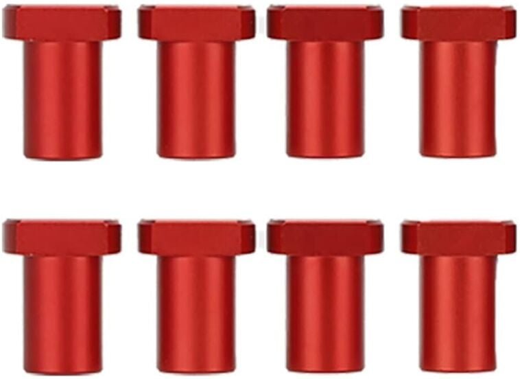 Bankhaken, 8er-Pack Hunde aus Aluminiumlegierung, Holzbearbeitungsklemme, Tischanschlag für 3/4-Zoll-Hundeloch, Rot