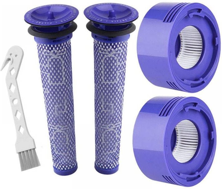 Filter für Dyson V7 und V8, Ersatz-Staubsaugerfilter für Dyson, Absolute und Animal, 2 HEPA-Nachfilter und 2 Vorfilter f...