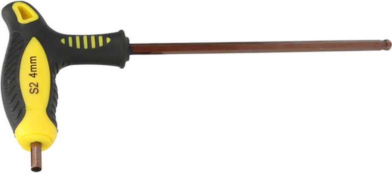 Langstieliger T-förmiger Kugelkopf-Innensechskantschlüssel, professionelles Reparaturhandwerkzeug (4 mm)