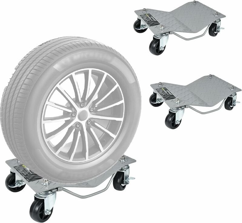 Motorrad Rangierhilfe PKW Multi Transportroller 2er Set Traglast bis 1100lbs/Stück Rangierroller Rangierheber Wagenheber...