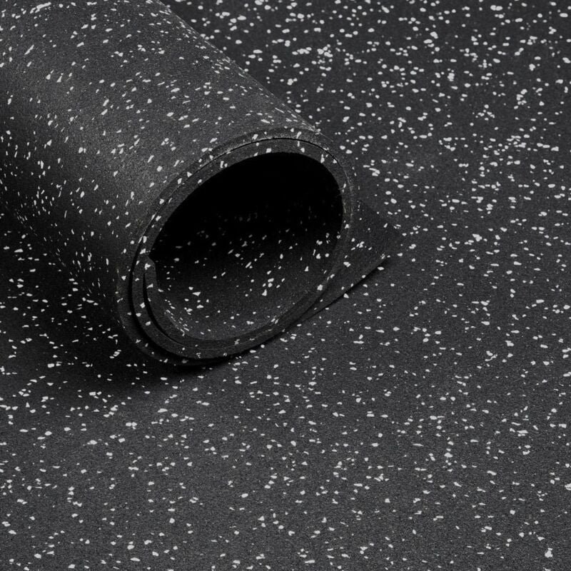 Sportboden aus SBR-Gummi - Meterware - Schwarz-Grau - Dicke 4 mm - ideal fürs Homegym
