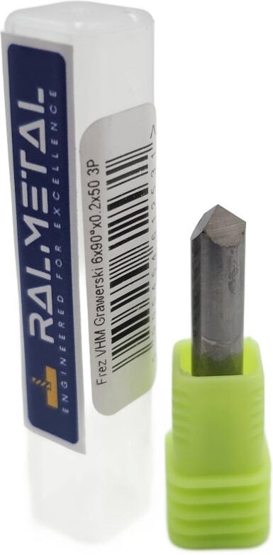 V-förmiger Vollhartmetall-Gravierfräser 6 x 90° x 40 x 0,2 mm 3P