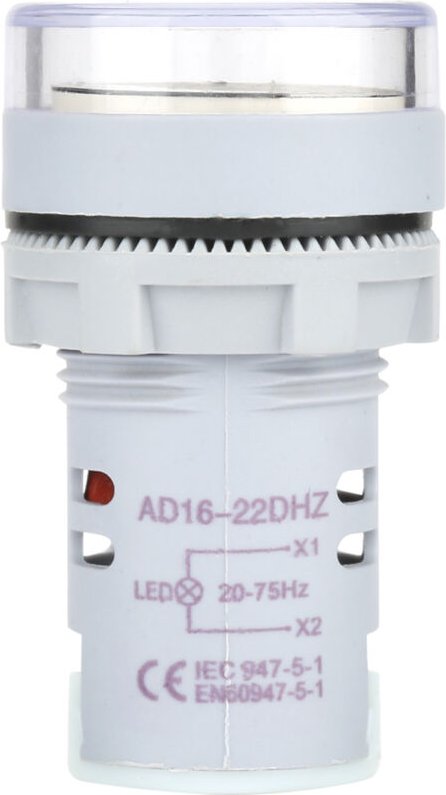 Rundes digitales LED-Display, Wechselstrom-Hertz-Frequenzanzeige, Kontrollleuchte AD16-22DSH (weiß)
