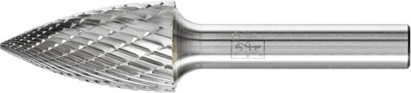 Hartmetall Frässtift Spitzbogen spg ø 16x30mm Schaft-Ø 8 mm Z3P universal mittel kreuzverzahnt - Pferd