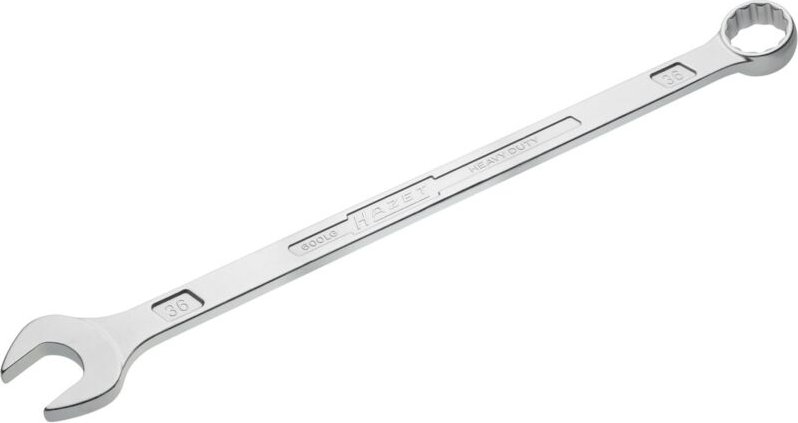 Hazet Ring-Maulschlüssel, extra lang, schlanke Bauform, Außen-Doppel-Sechskant-Tractionsprofil, 36 mm