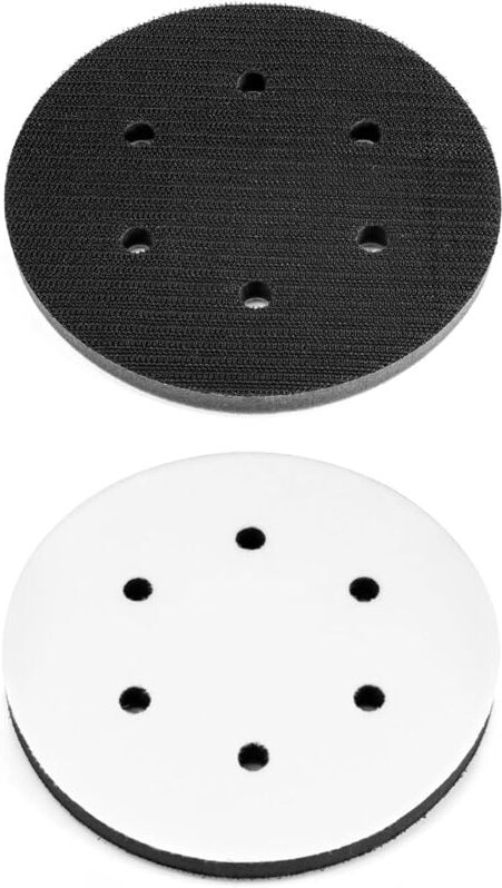 2 Stück 125 mm weiche Schleifscheiben, Schwamm-Zwischenlage für Schleifscheiben (6 Löcher)