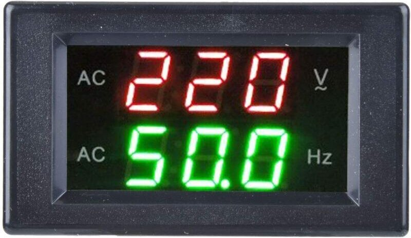 Frequenzmesser, digitales Wechselstrom-Voltmeter mit Doppelanzeige, Frequenzgenerator, Frequenzzähler, digitales Wechsel...