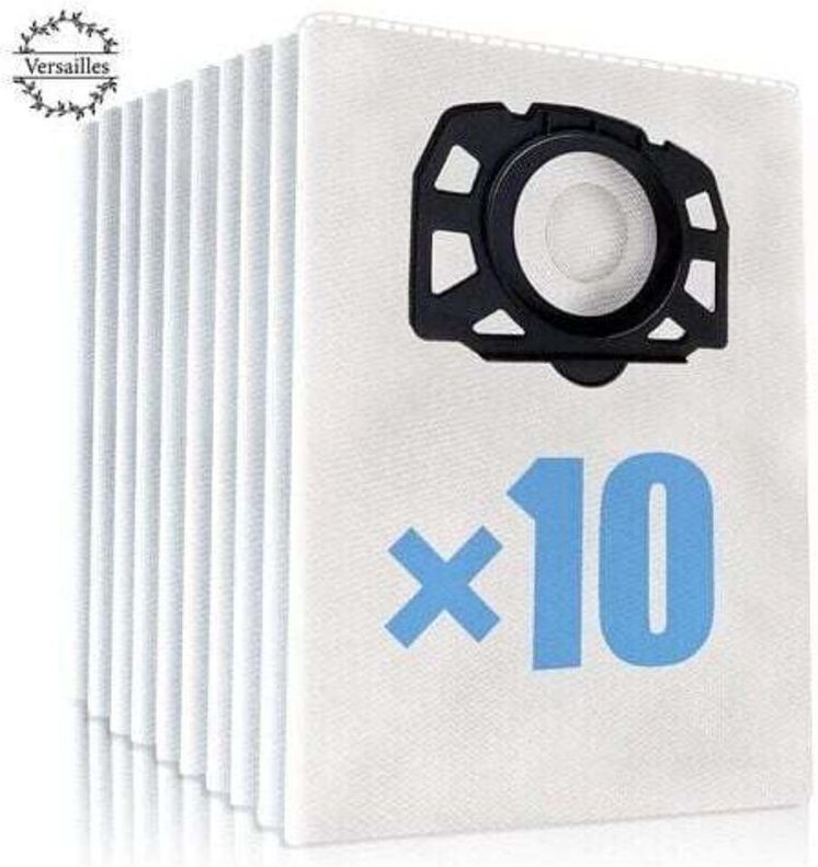 10 Staubsaugerbeutel für Kärcher WD4, WD5 und WD6, passend für Kärcher Nass- und Trockensauger MV4, MV5 und MV6 (Art.-Nr...