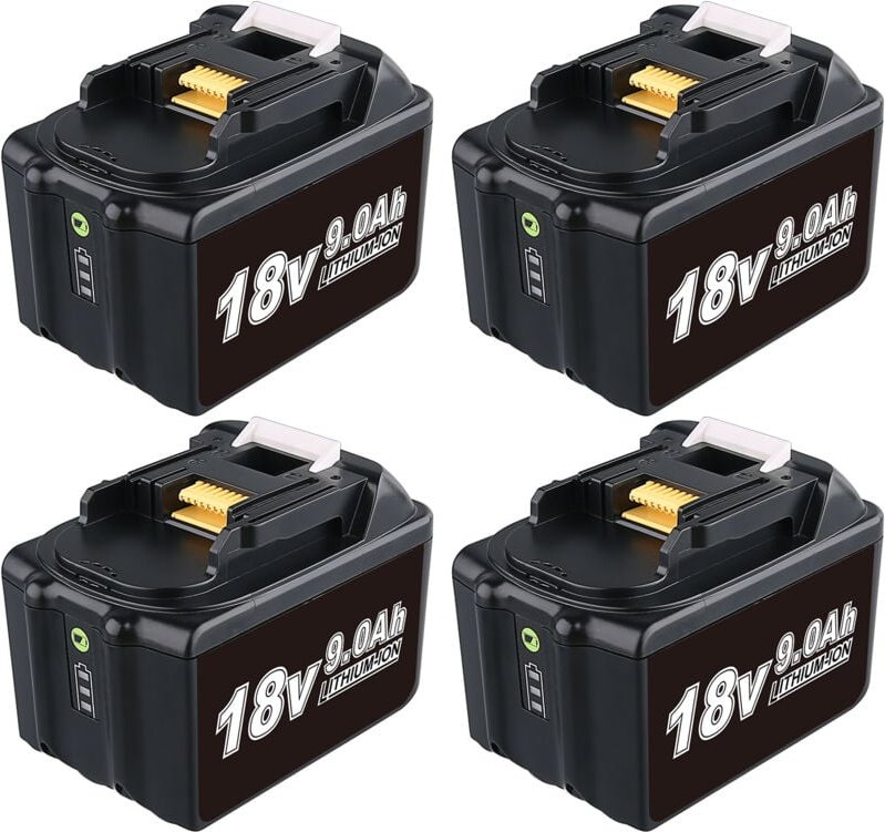 Pdstation - 4x18V 9000mAh Ersatzbatterie für Makita 18V BL1860 BL1850 BL1840 LXT-400 18V Werkzeugbatterie