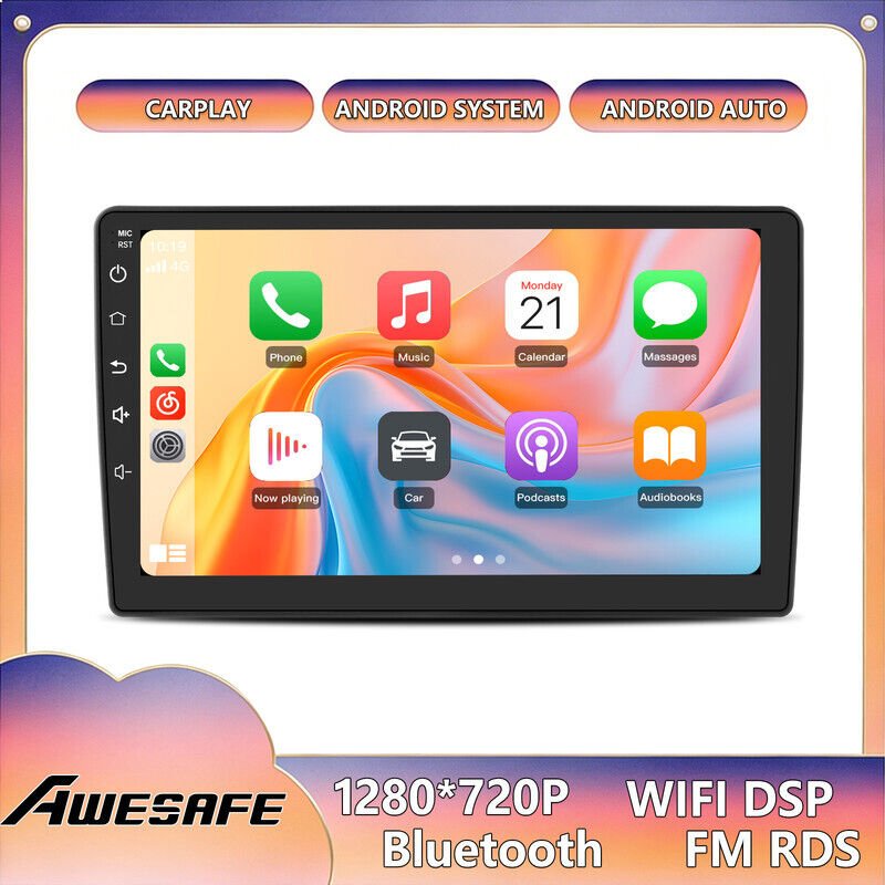 AWESAFE Autoradio Android 13 für Peugeot 407 (2004–2008) 6GB+128GB 9'' Touchscreen GPS CarPlay Android Auto WiFi DSP FM