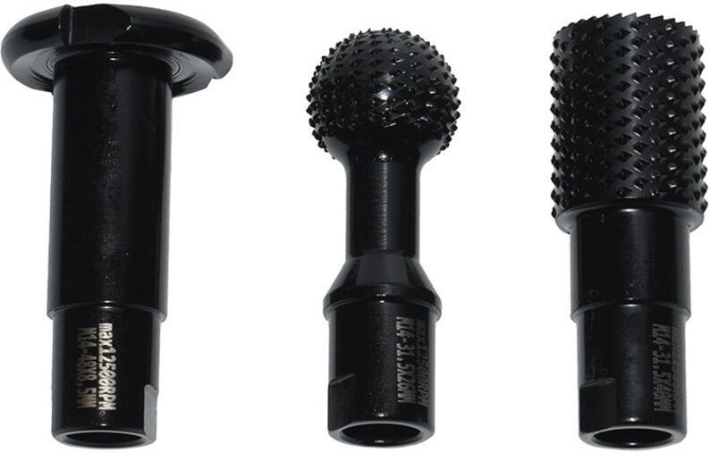 Fräser für Holzbearbeitung, Schleifscheiben für Holzschnitzereien, 3er-Set Rotationsfräser, Hohlbeitel und Meißel für di...