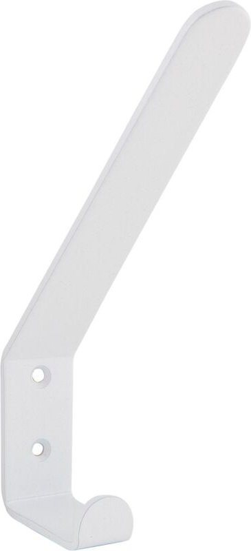 Huthaken Kleiderhaken Amenti Breite 25mm, Höhe 141mm - Wandhaken für Hüte, Stahl weiß - Pohl