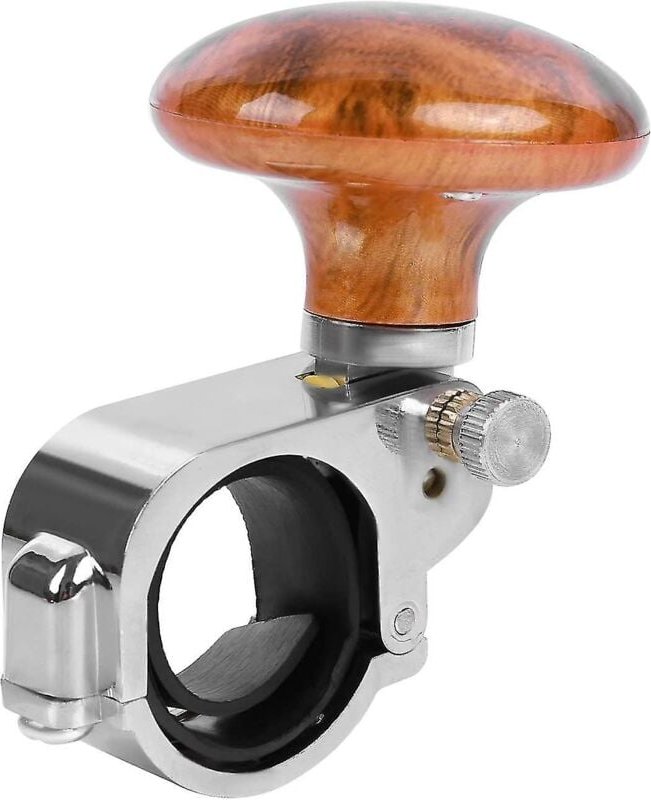 BEBUSINGOTO Lenkradknopf, Auto-Lenkverstärker-Griffkugel, Holzlenkrad, Geschenk