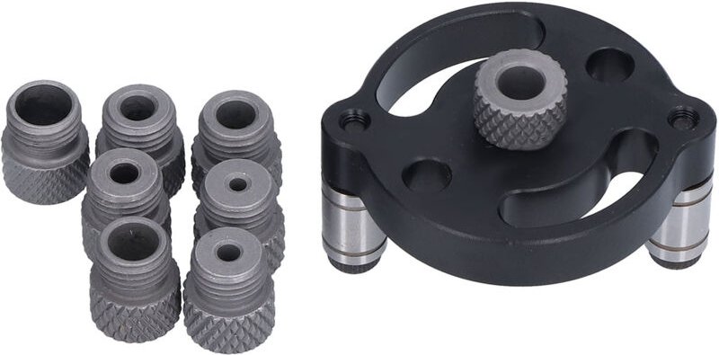 Eosnow Locher-Locator, vertikaler Positionierer aus Aluminiumlegierung für runde Dübel, Zimmerei, Bohren