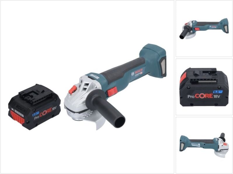 Bosch gws 18V-10 Professional Akku Winkelschleifer 18 v 115 mm Brushless + 1x ProCORE Akku 8,0 Ah - ohne Ladegerät