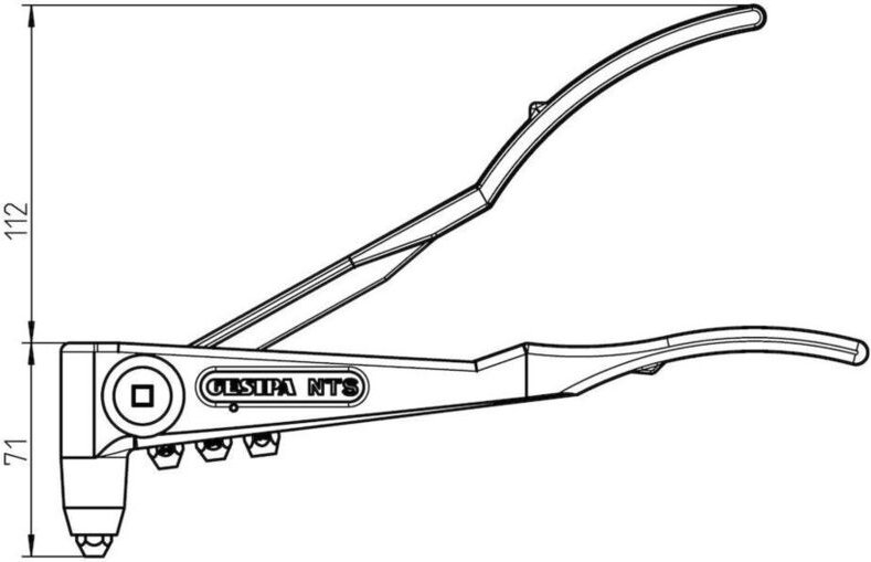 Nts Hand-Nietenzange (Blindnietzange) für Blindnieten bis ø 5 mm - Gesipa