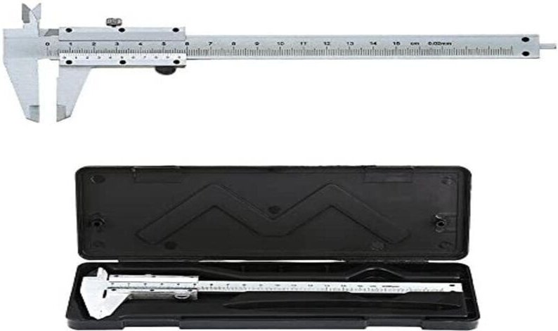 Odipie - Analoger Messschieber aus Edelstahl, 150 mm/0,02 mm, hochpräzises Mikrometer-Werkzeug mit professioneller Tiefe...
