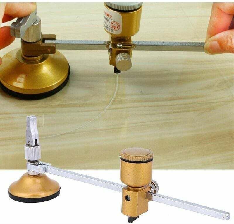 Kreisförmiger Glasschneider, 60 cm, Kompass-Typ, Keramikglasfliesenschneider mit Saugnapf-Ölbehälter, hochfeste Legierun...