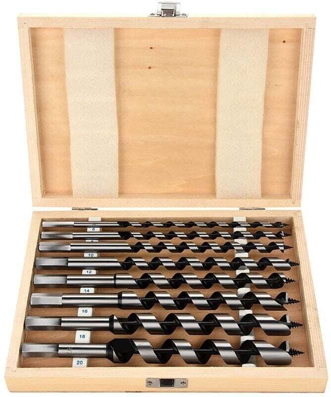 8-teiliges Sechskant-Holzbohrer-Set, Holzbohrer, Sechskant-Holzspiralbohrer-Set, Kohlenstoffstahl, Holzspiral-Sechskantb...