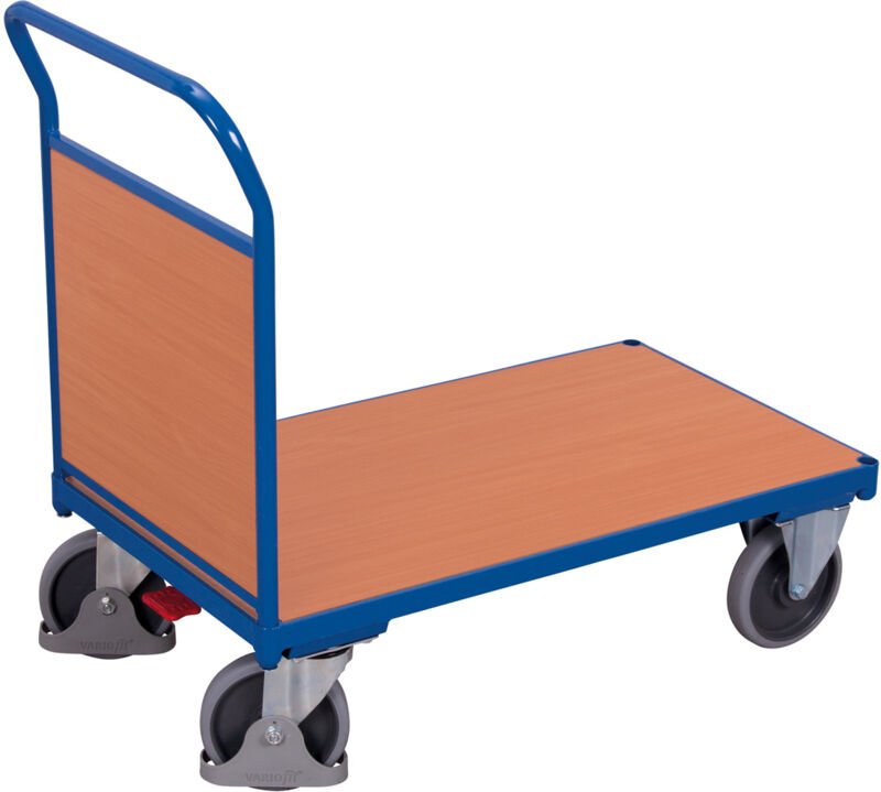 VARIOfit Stirnwandwagen mit Holzwand 1030x600mm Anthrazitgrau RAL 7016