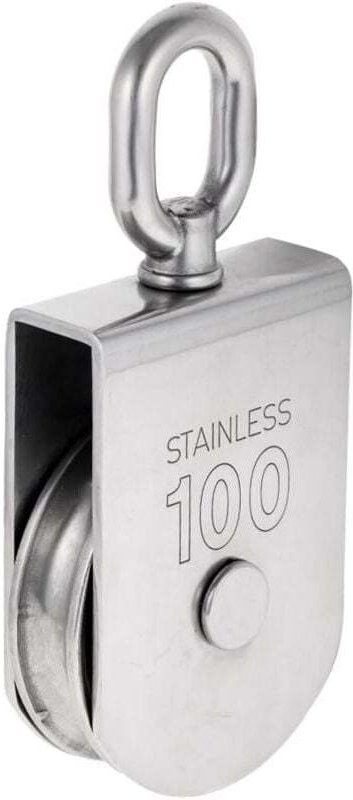 Hochleistungs-Seilrolle mit einer Scheibe, Edelstahlwirbel, Rollenblock, max. Belastung 35-1000 kg - M100