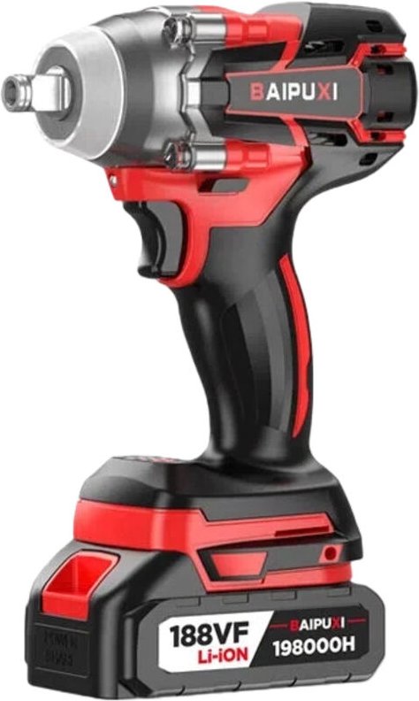 Schlagschrauber, Akku-Bohrschrauber mit 1 x 1300-mAh-21-V-Akku, 280 Nm Drehmoment, 3000 U/min Drehzahlmesser, 12 Bohrzub...