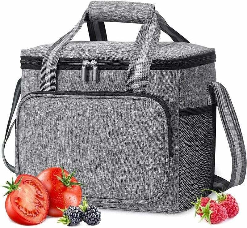 15L Isolierte Lunchtasche für Männer und Frauen, kleine Kühltasche, weich isolierte, faltbare Lunchtasche, Mahlzeittasch...