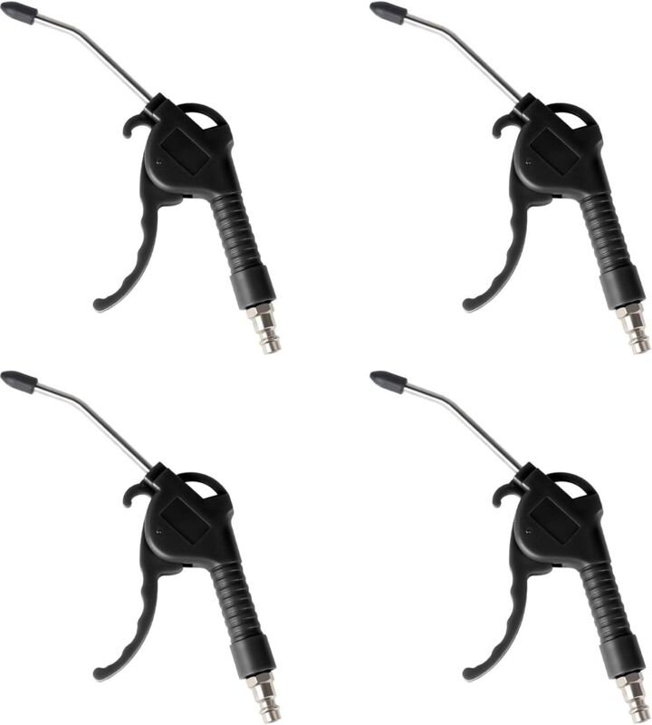 4 X Druckluftpistole Ausblaspistole Druckluft 95mm Blasrohr Luftdruckpistole Kompressor Luftpistole mit 1/4" Anschluss L...