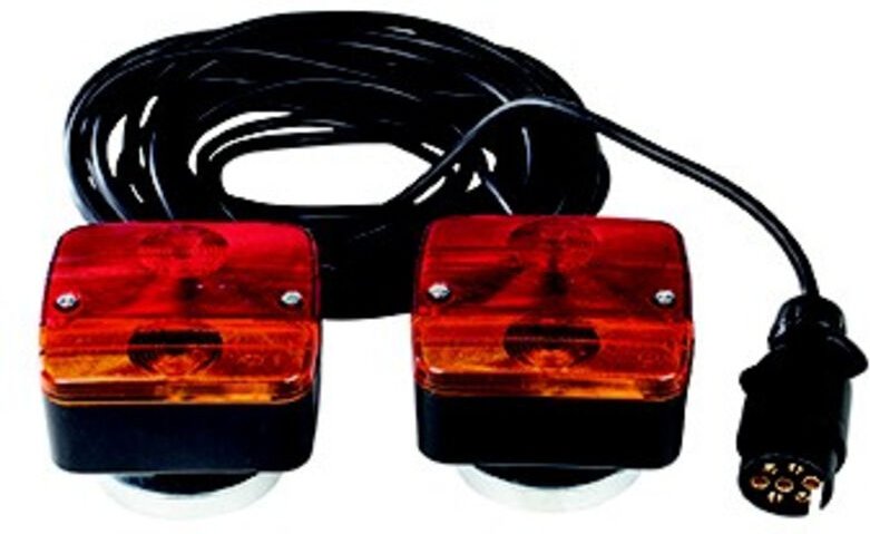 Beleuchtungssystem hinten 12V + 7-poliger Stecker, mit Magnethalterung.