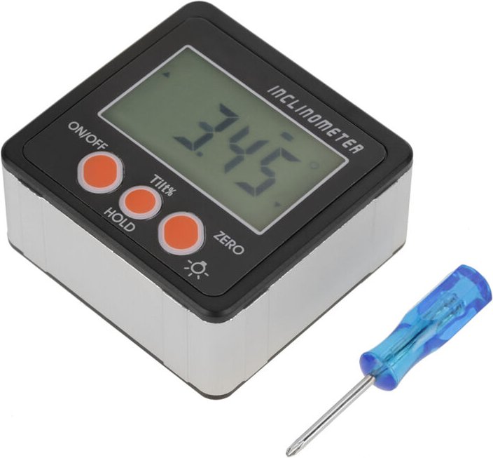 Digitaler Winkelmesser, digitaler magnetischer Neigungsmesser, Winkelmesser-Winkelmesser, großer LCD-Bildschirm 4 x 90°,...