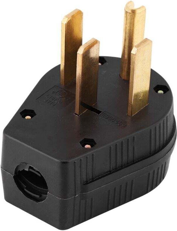 NEMA 14-50P 125–250 V 50 A 7 kW US-Stecker Generator-Erdungsstecker mit rechtwinkligem Stift, 4-Loch-Stecker, Ersatz für...