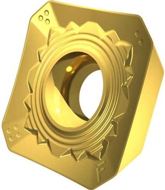 Fräswendeschneidplatte ISO SDET 13T3AFSN-F:M6330 D.4,4mm PVD beschichtet Gold