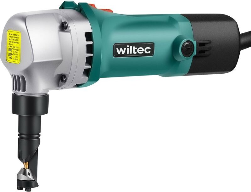 Blechknabber 500 w mit Schnitttiefe bis 2,5 mm, Blechnibbler mit um 360° drehbarem Knabberkopf, Nibbler Blechschere - Wi...