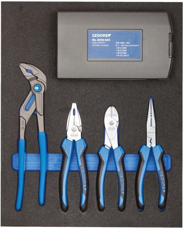 Zangen-Sortiment in 2/4 Check-Tool-Modul - Gedore