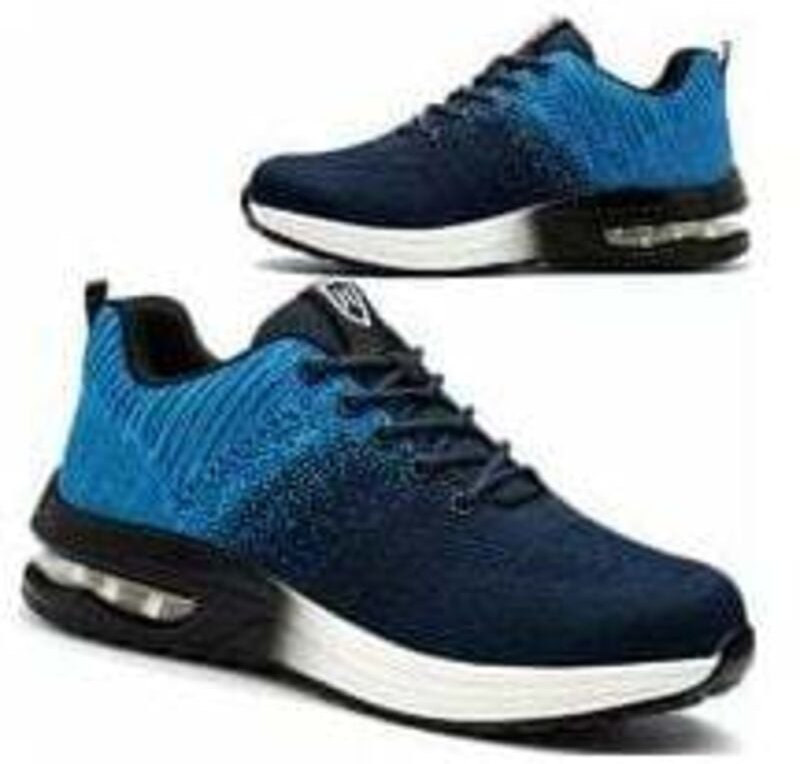 Leichte, atmungsaktive und bequeme Sicherheitsschuhe für Damen und Herren mit Stahlkappe, Größe 38, blau - RAPANDA