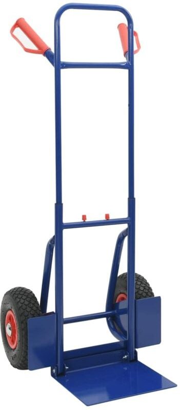 Handwagen Blau und Rot 49,5 x 53 x 114 cm Stahl vidaXL