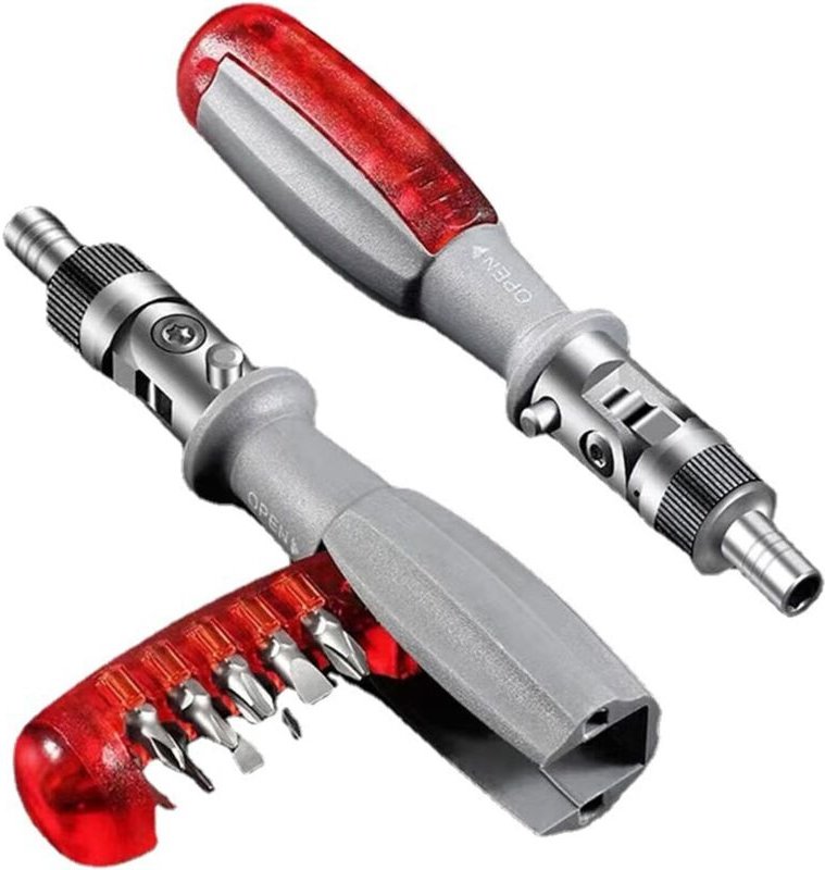 10-in-1 Ratschenschraubendreher mit Bit-Set, Schraubendreher-Set