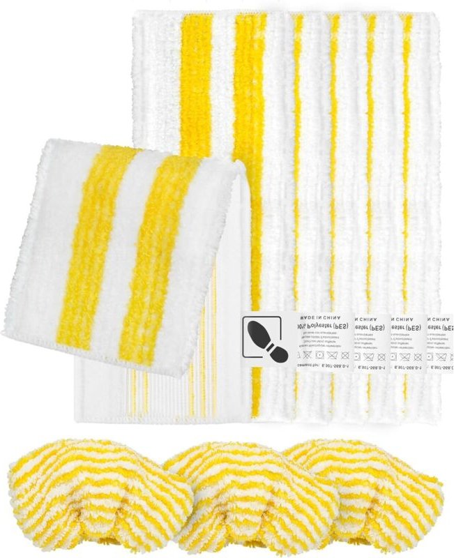 Set mit 9 Mikrofasertüchern, kompatibel mit Kärcher Dampfreinigern SC2, SC3, SC4, SC5, Waschbares Dampfreiniger-Zubehörs...