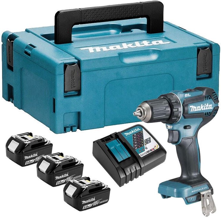 Bohrschrauber Makita 18 v DDF485RTJ - 5 Ah + 3 Akkus 18 v - 5 Ah + 1 Schnellladegerät