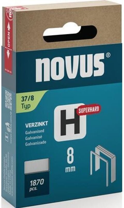 Novus - Feindrahtklammer h Typ 37 Klammerbreite 10,6 mm 8 mm 0,75 mm superhart