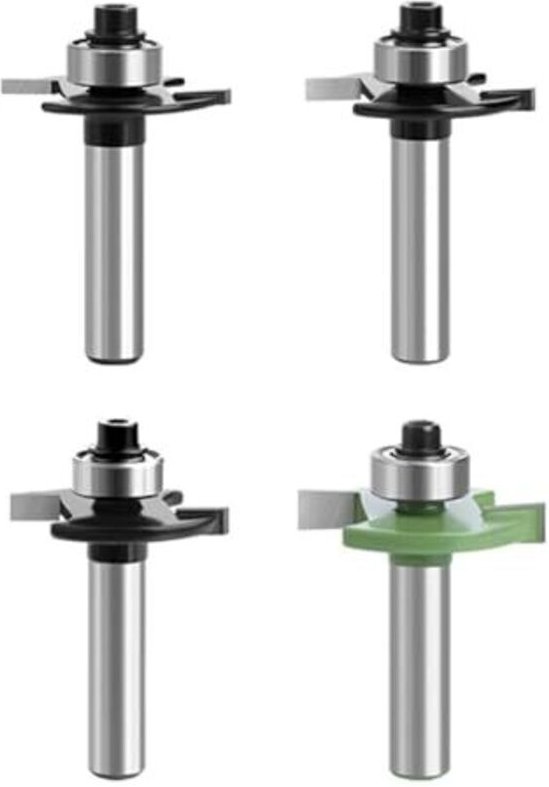 Fräser, Scheibennutfräser, Fräser, 8-mm-Schaft, 4-teilig, 2 mm, 3 mm, 4 mm, 5 mm mit Kugellagern, Holzbearbeitungswerkze...